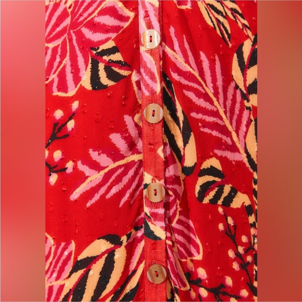 Farm Rio: Mixed Floral Prints Long Sleeve Maxi Dress - Picture 4 of 13
